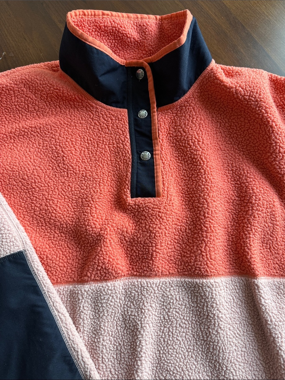NorthFace - Colorblock Sherpa Fleece Pullover - Coral & Blush - 3XL - woman - Picture 7 of 12